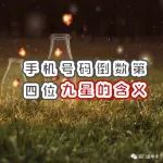 奇门遁甲手机号码倒数第四位—九星的含义
